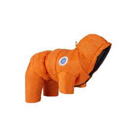 Winter Pet Cotton-padded Clothes Thickening Thermal Windproof Multifunctional (Option: Orange-XL)